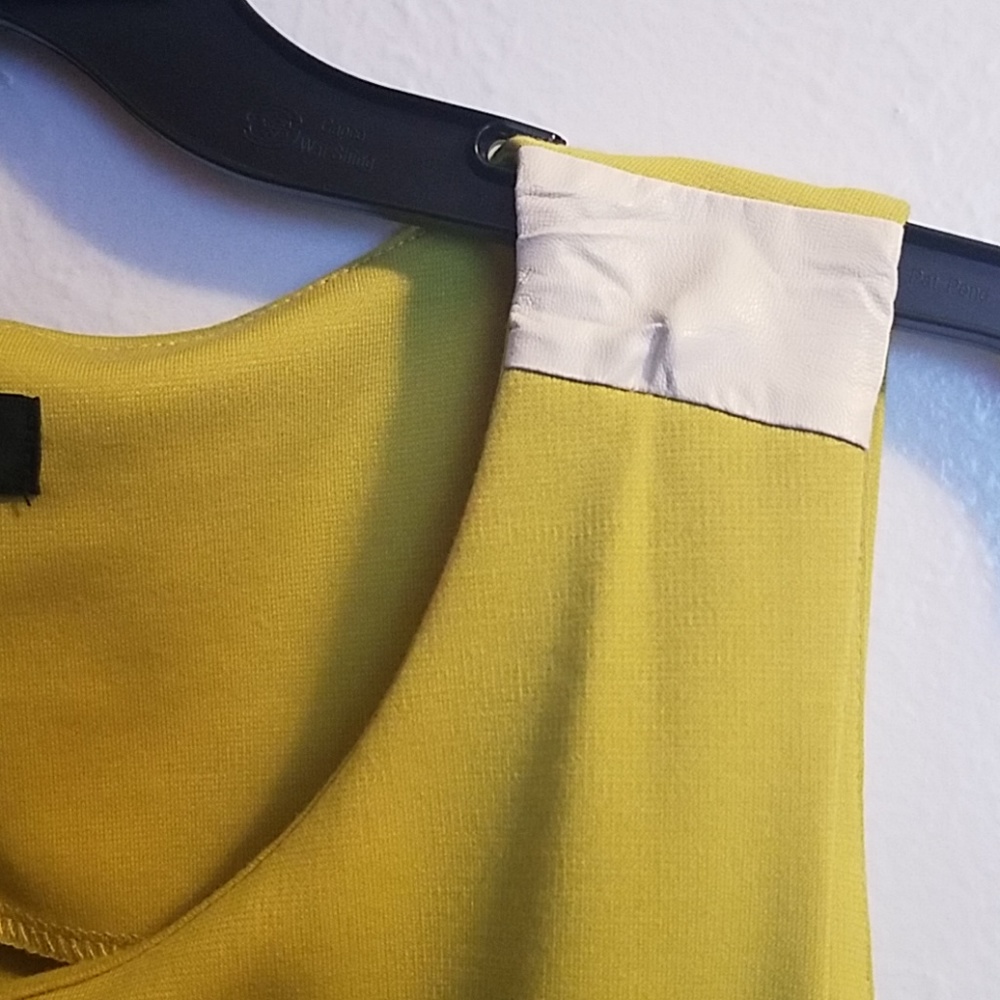🌼Midi dress green with white leather 🌼 - Picture 7 of 8